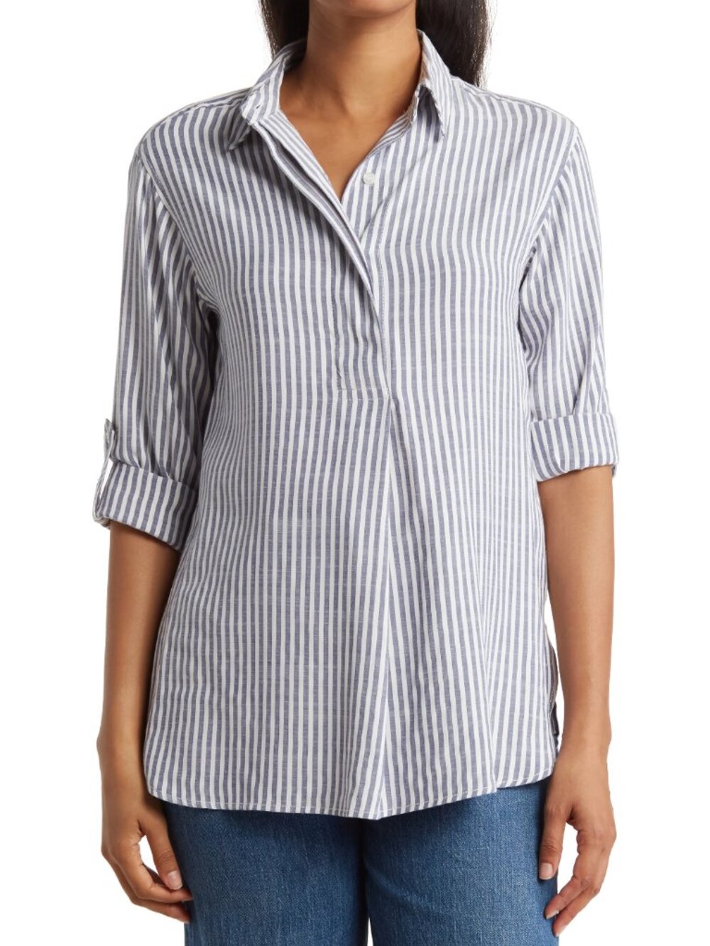 Max Studio Striped Blouse Womens Size Small